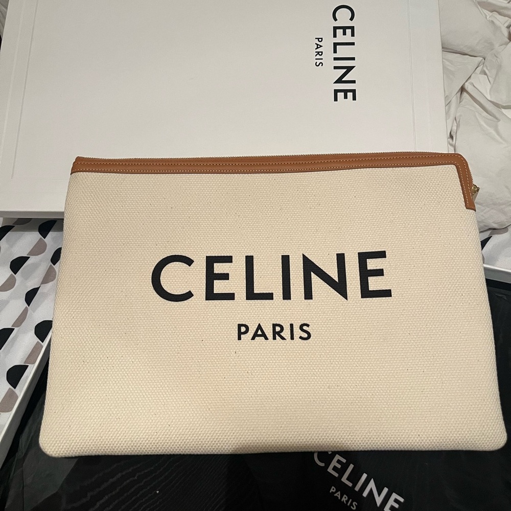 AUTHENTIC Celine Clutch *fits 13” macbook*